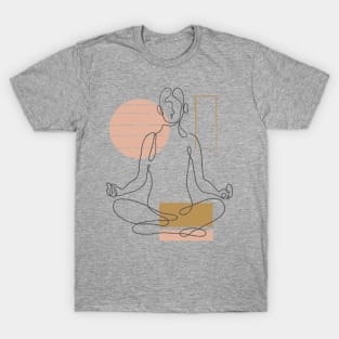 Abstract Modern Yoga Pose T-Shirt